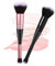 TIESOME 2PCS Pinceaux de Maquillage à Double Extrémité, Pinceau de Maquillage pour Fond de Teint Pinceau à Poudre Impeccable Correcteur Crème Cosmétiques Pinceau Blush pour Mélanger Liquide Highlight