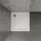 Huibathroom 800x800mm Slimline Square Shower Tray Stone Resin with Drain Cover Waste Trap for Bathroom Shower Enclosure Wetroom