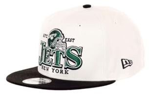 New Era New York Jets NFL Helmet Teamcolour White Black 9Fifty Snapback Cap - One-Size