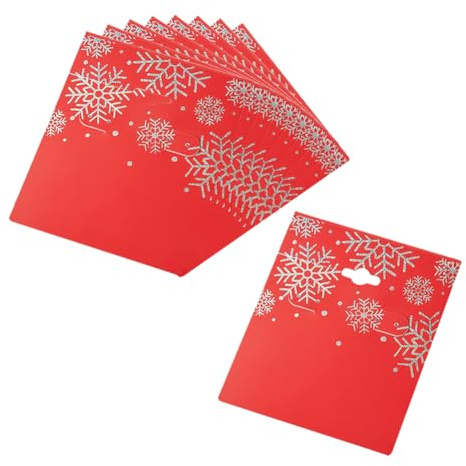JIHUOO 50 Stück Weihnachtsohrringkarten, Ohrringhalter, Karten, Ohrringverpackungskarten, Ohrstecker, Karten, Ohrring-Kartenhalter, Schmuck, hängende Karten, Halsketten, Display-Karten