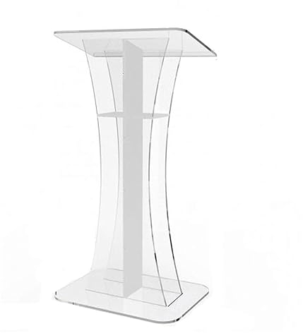 esmen Schräges Podium 3,7 Fuß Acryl-Podiumsständer, bodenstehende Podien, Empfangspult, Sprechpodest für Kirchen, Konferenzen, Reden, Hochzeiten, Klassenzimmer Bodenstehendes Podium