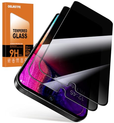 Oelrstfe 2 Stück Sichtschutz Schutzfolie für Samsung Galaxy A50/A50s/A30s 9H Härte Privacy Anti-Spy Displayschutzfolie Displayschutz Bläschenfrei Kratzfest Privatsphäre Blickschutzfolie