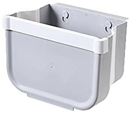 QINGANGS Papelera De Oficina 18 * 27,2 * 18,2 Cm/26,2 * 27,2 * 18,2 Cm Blanco/Gris A Prueba De Caídas, Oficina Menage, Cocina, De Segunda Mano En El Baño, Contenedor De Basura, 1 Bote De Basura Ortog