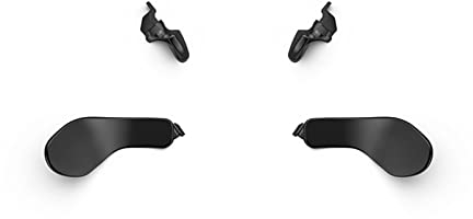 Saiyana 4-in-1-Ersatz-Kit für PS-5 JCD-Controller-Griff, Metallrücktasten, Verbesserungen, Zubehör, Kantengriff, Upgrades PS-5 Controller-Mods, schwarze Metalltasten