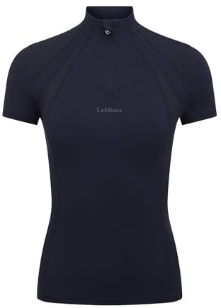 LeMieux Mia Mesh Womens Short Sleeve Base Layer - Navy Blue 10