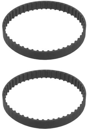 VGOL 2pcs 100XL 037 Timing Belt 50 Teeth 10mm Width Rubber Geared Cogged Belt Industrial Toothed Drive Belt 254mm Mechanical Replacement Belts Black