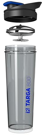 ROCKITZ Protein Shaker 800ml - leichte Reinigung + Protein Mischfeder = perfekt cremige Shakes ohne Klumpen - Fitness Wasserflasche Trinkflasche