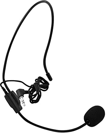 HELEVIA Mini Microfono a Condensatore Cablato Montato Sulla Testa da 3,5 Mm per Altoparlante Amplificatore Vocale