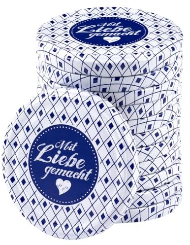 AIKANJA Home - Lot de 48 couvercles de rechange pour bocaux à conserve - Diamètre : 82 mm - En métal - Avec 6 dents d'encliquetage - Pour bocaux à conserve
