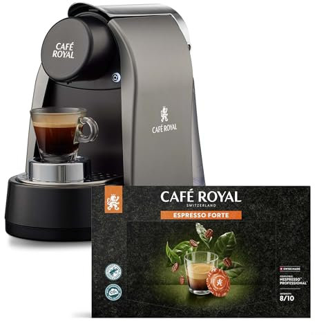 Machine à Café CRpro 100 compatible avec les Capsules de café Nespresso®* Professional + 1 Boite de 50 Dosettes Pro d'Espresso Forte Offerte