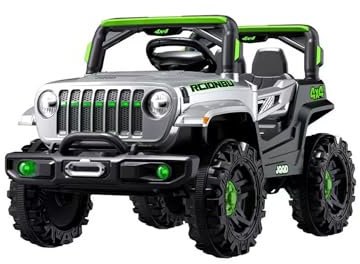 Coche Todoterreno Eléctrico para Niños 1-3 Años. Vehículo Teledirigido 4x4. Coche Infantil con App con Mando de Control y Pedal, 2 Marchas, 5 km/h. Cargador Incluido, Batería de 12V, Bluetooth.