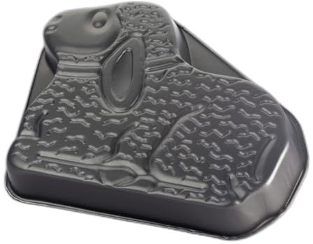 OPIROS Backform aus Aluminium, antihaftbeschichtet, für Weihnachten, Ostern, Geburtstage, Feiertage (Lamm-Form)