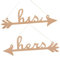 BESPORTBLE 4pièces Décoration Bois Pour Mariage Panneaux Directionnels His Et Hers Enseignes Accrocheuses Pour Événements Ornements De Mur Bois Décoration De Mariage Originale