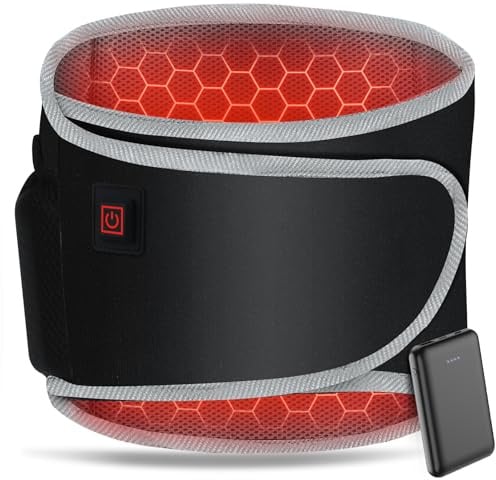 Arlierss Grafene Termoforo Elettrico con Batteria da 5000mAh, Termoforo Lombare con 3 Livelli di Temperatura, Cuscino Termico Elettrico con Spegnimento Automatico per Schiena, Pancia