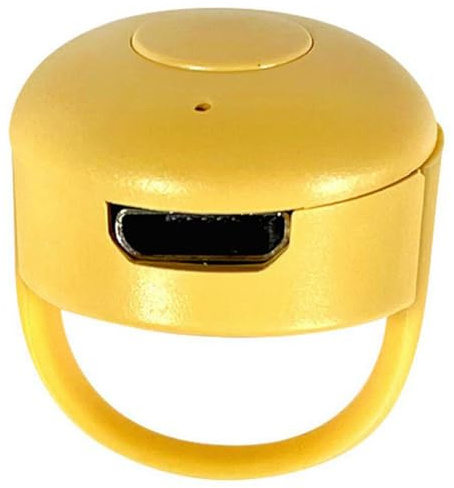 Fangxuee Control Ring Fingertip Video Controller Mobile Phone Page Browsing Remote Bluetooth Yellow