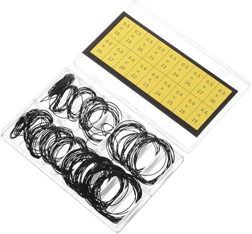 210 Stück Uhr Dichtung O Ringe Set, Uhren Reparatur O-Ringe | Wasserdichte Gummidichtung O-Ringe für Uhrmacher Reparatur Werkzeuge, 0.5/0.6mm x 16-30mm