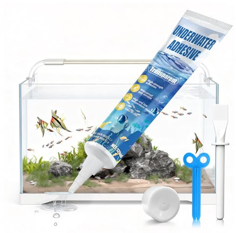 Silicona Acuario, Colle Sous L'eau Silicone Aquarium, Silicona Transparente, Gran Adherencia, Apta Para Acuarios, Piscinas, Estanques y Todas las Superficies Subacuáticas, 120ml