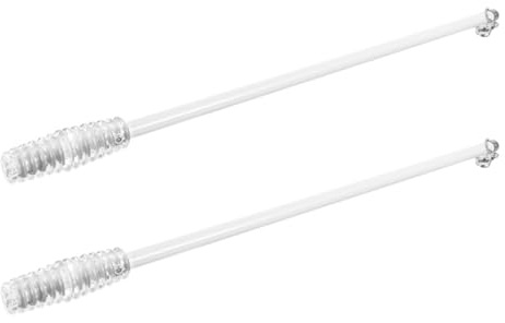 Baguettes de Tirage pour Rideaux 2 Pcs en Alliage D’aluminium Blanc | Opération Manuelle, Design Compact et Robuste, Lot de 2 Pièces pour Usage Quotidien