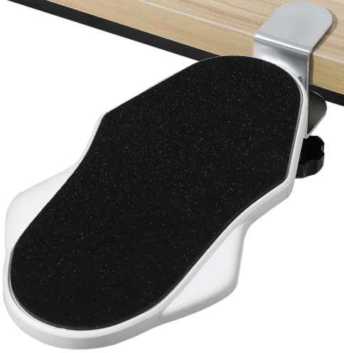 HOOWIFFY Repose-bras de Bureau Pliable, Coussin Coude, Extenseur D'accoudoir pour Ordinateur, Abs et Fer, Blanc, pour Postes de Travail et Configurations Gaming