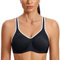 SYROKAN Women's Full Support Racerback Lightly Padded Underwire Sports Bra Black 34 E