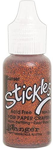 Ranger Sunset Stickles Glitter Glue, Synthetic Material, Orange, 2.5 x 2.5 x 7.5 cm