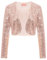 Belle Poque Women Slim Fit Front Open Summer Party Coat Shrug Cardigan Top Rose Gold(570-4) XL
