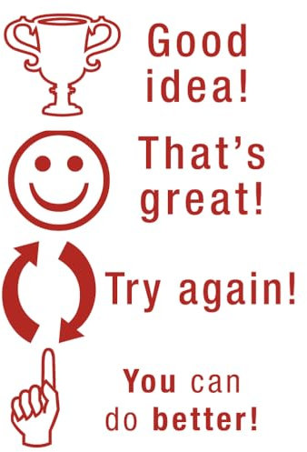 TimeTEX Siebdruck-Stempel Perpetuum, 4 in 1, Good idea