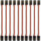 Yiqigou 10 stück 10cm JR Servo Verlängerungs Kabel 3 Pin Männlich zu MännlichJR Stecker Anschluss Kabel