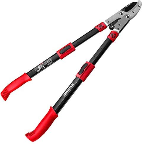 HAUTMEC Extendable 27-37'' Anvil Loppers with Compound Action System, 2 Inch Cut Capacity, Labor-Saving Tree Trimmer, Heavy Duty Thick Branch Garden Pruning Clippers Scissors HT0149-UK