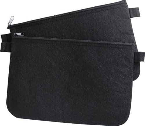 EXXO by HFP Geldbörse aus Filz schwarz 25 x 16 cm - 2 Stück mit Reißverschluss