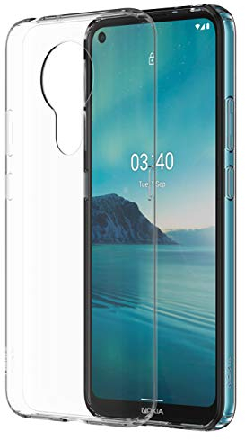 Nokia CC-134 Transparente Handyhülle für Nokia 3.4, Telefon-Schutzhülle, stoßfest, abgerundete erhöhte Kanten zum Schutz des Displays, durchsichtig