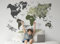 Osomhome Wandtattoo Weltkarte Armee (140x100cm) | World Map Wall Decoration Wandsticker | Deco Kinderzimmer Junge & Mädchen | Wandaufkleber Wandbild Kinderbilder Wandtattoo os5050