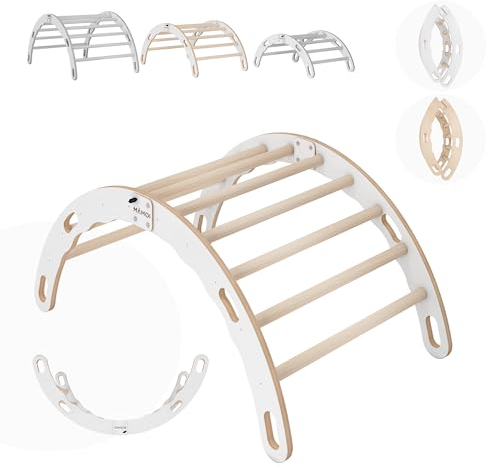 MAMOI® Kletterbogen, Kletterdreieck, Baby Klettern, Klettergerüst aus Holz, Holzbogen für Kinder, Spielplatz, Klettergerüst Indoor