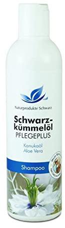 Naturprodukte Schwarz - Schwarzkümmelöl Kanuka Pflegeplus Shampoo bei Neurodermitis, für trockene, juckende Kopfhaut - Vegane Naturkosmetik, ohne Silikon und Parabene