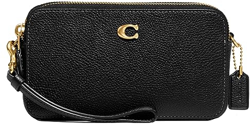 COACH Polished Pebble Leather Kira Crossbody Black One Size