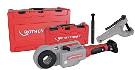 ROTHENBERGER 1000003387 SUPERTRONIC 2000 E - Filiera a batteria con controsupporto in ROCASE, senza batteria e caricabatterie, 13 mm - 60 mm di diametro