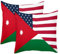 TBOUOBT Set mit 2 dekorativen Kissenbezügen, Kissenbezug für Sofa, Schlafzimmer, Auto,Amerikanische und jordanische Flagge