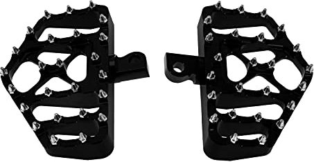 HCmotorku Repose-pieds larges pour moto MX tout-terrain CNC pour Harley Touring Road King Road Glide Electra Glide Street Glide Sportster Dyna Noir