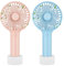 Miady 2-Pack 5000mAh Handheld Portable Fan(7-20 Hours Runtime), USB C Rechargeable Battery Operated 3 Speed Mini fan for Home Office Travel Outdoor and Camping(Creamy Blue & Champagne pink)