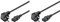 Wentronic Netzkabel abgewinkelter (Schuko auf IEC 320 C13) 3m schwarz (Packung mit 2)