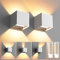 HaoDrisk 2 Stücke Wandlampe mit Austauschbarer G9 LED Lampe Warmweiß 3000K, Wandleuchte Modern Einstellbar Abstrahlwinkel Einstellbar Abstrahlwinkel IP65 Wasserdichte Außenwandleuchten Weiß