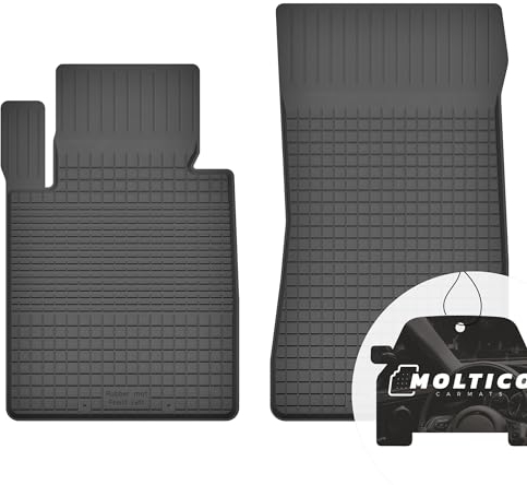 moto-MOLTICO Vorne Gummimatten Auto, 2-teiliges Set, Allwetter Gummi Fußmatten mit Rand, Antirutsch & Wasserfest Autoteppiche - passend für BMW 3 Serie F30/F31 X-Drive 2012-2019