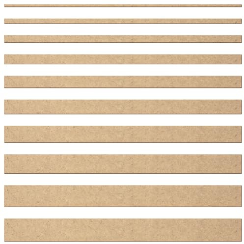 Baguettes en MDF de 3 mm - Bandes MDF - Longueur : 100 cm - Largeur : 1-10 cm au choix