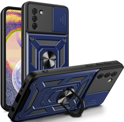 betterfon Tasche Kompatibel mit Nokia G22 | Gepanzerte schützende stoßfeste Handytasche mit Kameraschutzring | Kratzfeste Tasche | Anti-Fingerabdruck Tasche | Blau