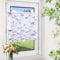 Plissee ohne Bohren Blumenmotiv 85x120cm(BxH) Weiß Plissees Klemmfix ohne Bohen Blickdicht Faltrollo Lichtdurchlässig Rollos für Fenster ohne Bohren