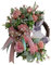 Osterkranz, rosa Rose mit Schleife, für Heimdekoration