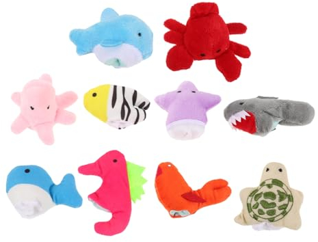 SKISUNO 10stücke Teiliges Set Fingerpuppen Von Meerestieren Tierpuppen Für Delfin Schildkröte Seestern Und Mehr Spielzeug Für Geschichten Und Kreative Spielstunden