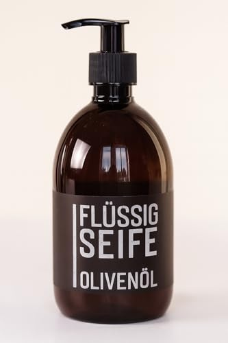 Florex Echte Flüssigseife Olivenöl im Spender Lanolin biologische Schafmilch 500 ml