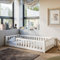 Kids Collective Kinderbett Bodenbett 80x180 cm mit Rausfallschutz & Lattenrost Montessori Bett Bed Gitterbett Kinder Jugendbett Einzelbett | weiß weitere Größen 80x160 | 90x200 | 120x200 | 140x200 cm