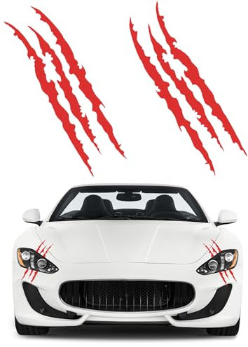 Flaconi Adesivi Auto,Adesivi Auto Tuning,Adesivi Macchina,Adesivi per Auto,Adesivo Auto,Sticker Macchina,Auto Adesivi,Adatto per la Maggior Parte Degli Adesivi Antigraffio per Auto(Rosso)
